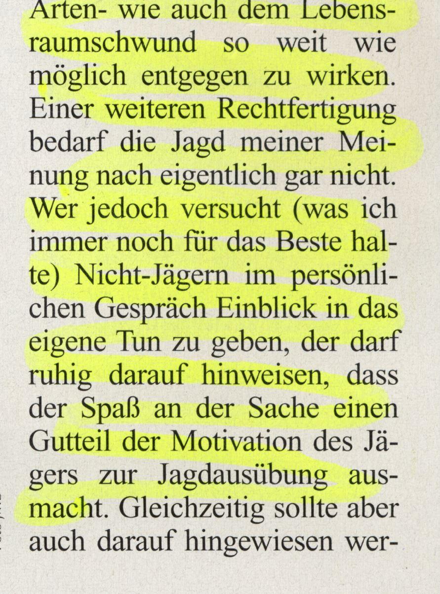Artikel in Jägerzeitschrift PIRSCH 19/2003